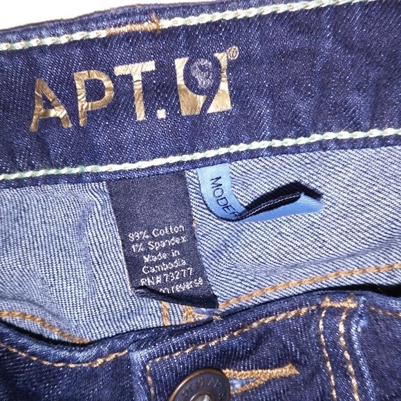 Apt 9 Jeans Womens Size 2 Modern Dark Wash Denim Cotton Spandex Waist 15" Rise 8 - Picture 7 of 11